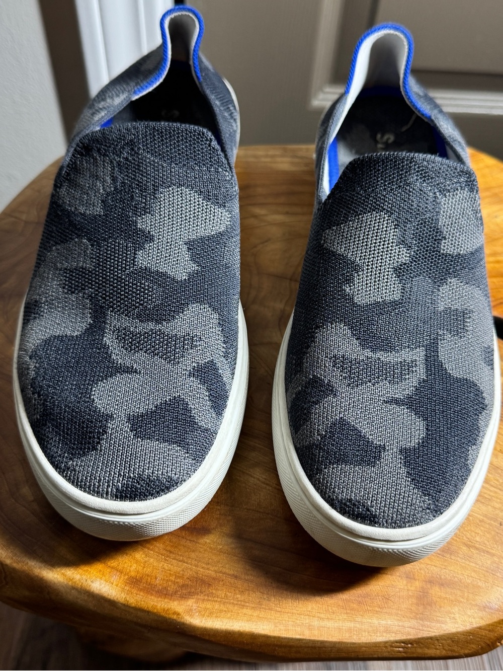 Rothy's The Sneaker Grey Camo Slip-ons Women's Sz. 8.5 - Picture 2 of 6